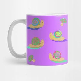 Psychedelic Snails And Mushrooms Mug